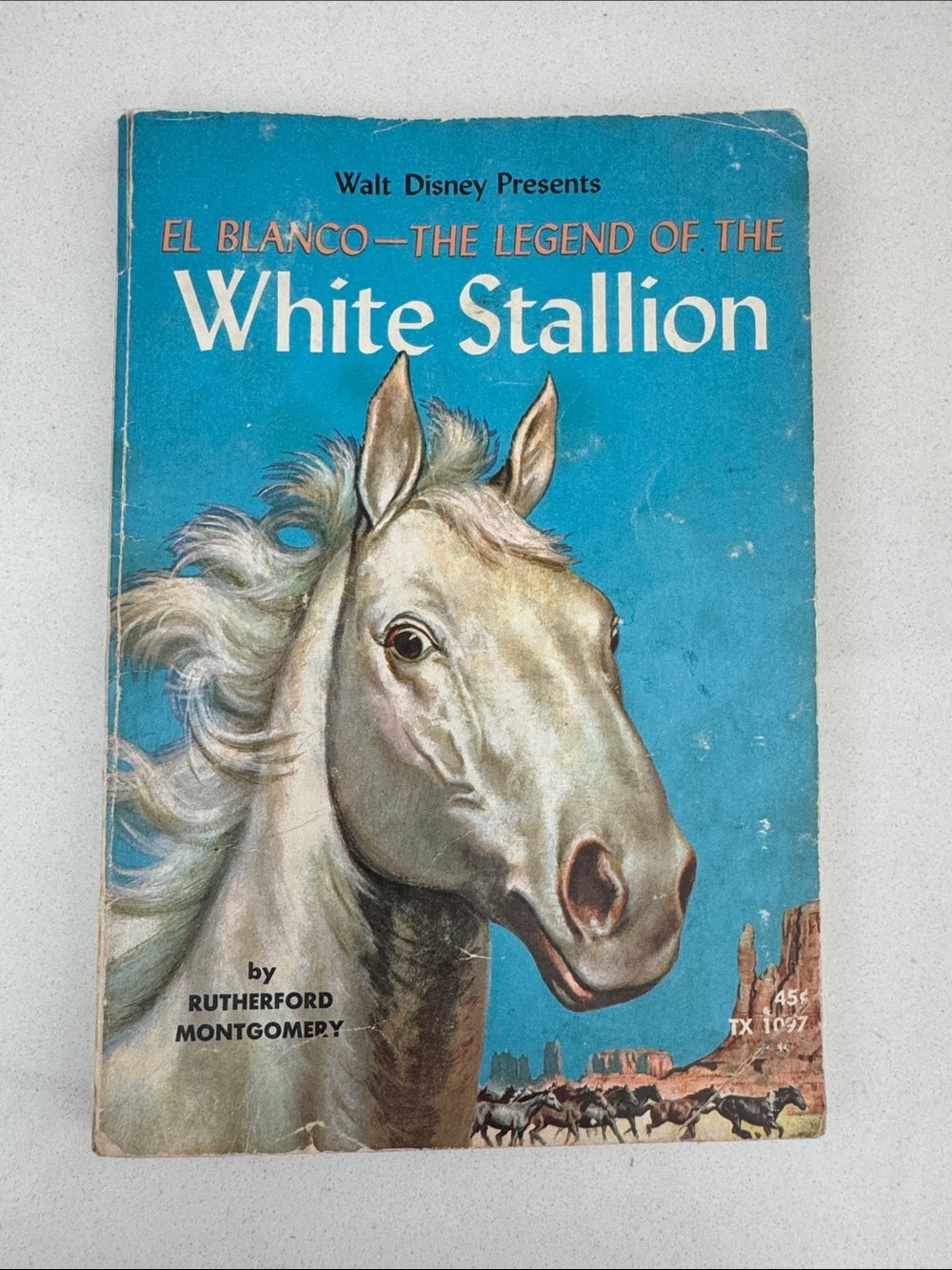 1968 Walt Disney The White Stallion - softcover vintage Book